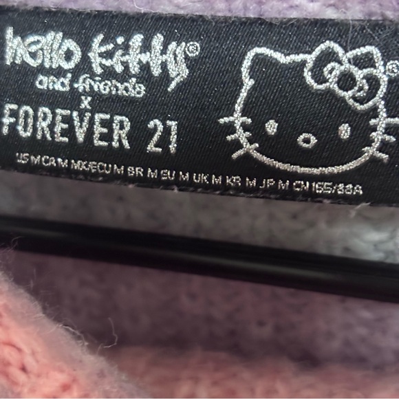 Hello Kitty x Forever 21 Pastel Rainbow Crewneck chunky  Sweater size M - Picture 10 of 13